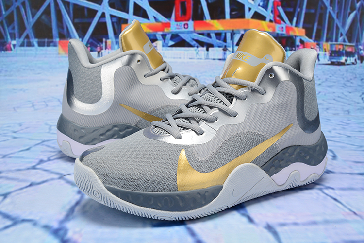 Nike KD Trey 6 Vllll Mid Wolf Grey Gold Shoes